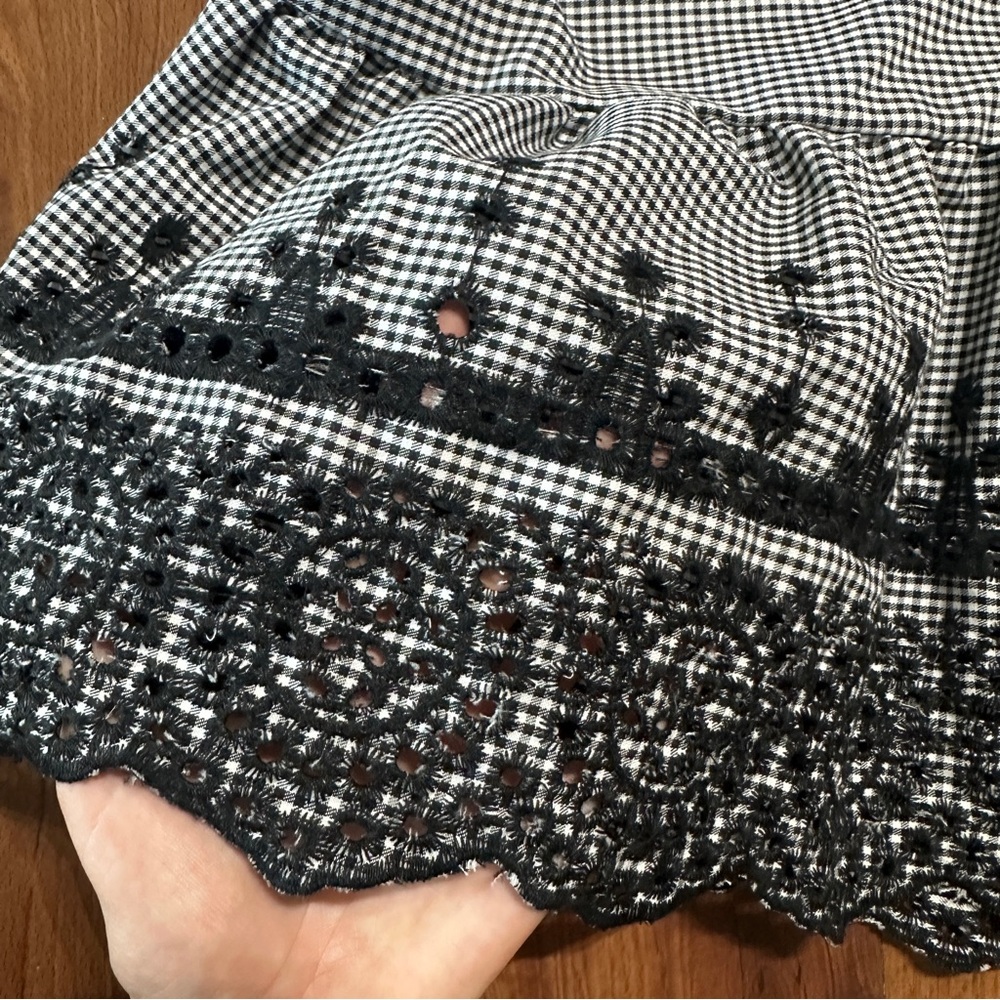 Orange Creek Gingham Ruffle Lace Detail Top - Picture 6 of 6